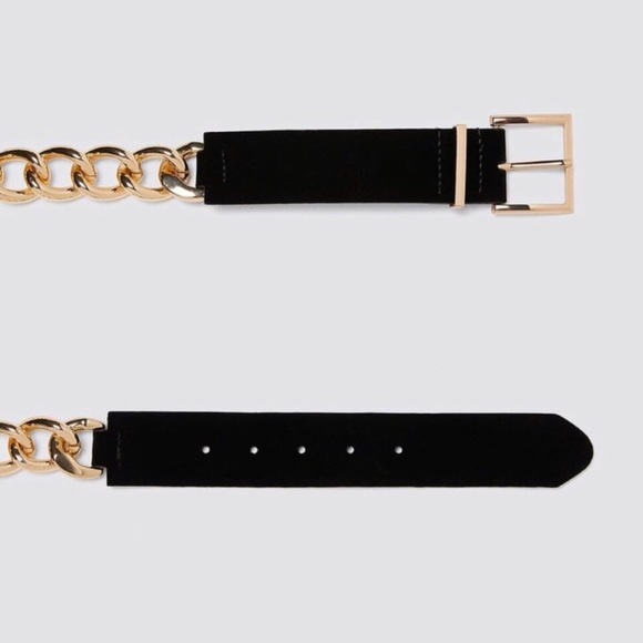 Zara | Accessories | Chain And Velvet Belt | Poshmark display picture 2